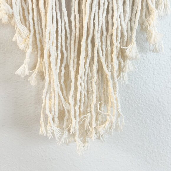 Macrame Wall Hanging Handmade Boho Wood Dowel Tapestry Woven Art Fringe - Picture 4 of 8